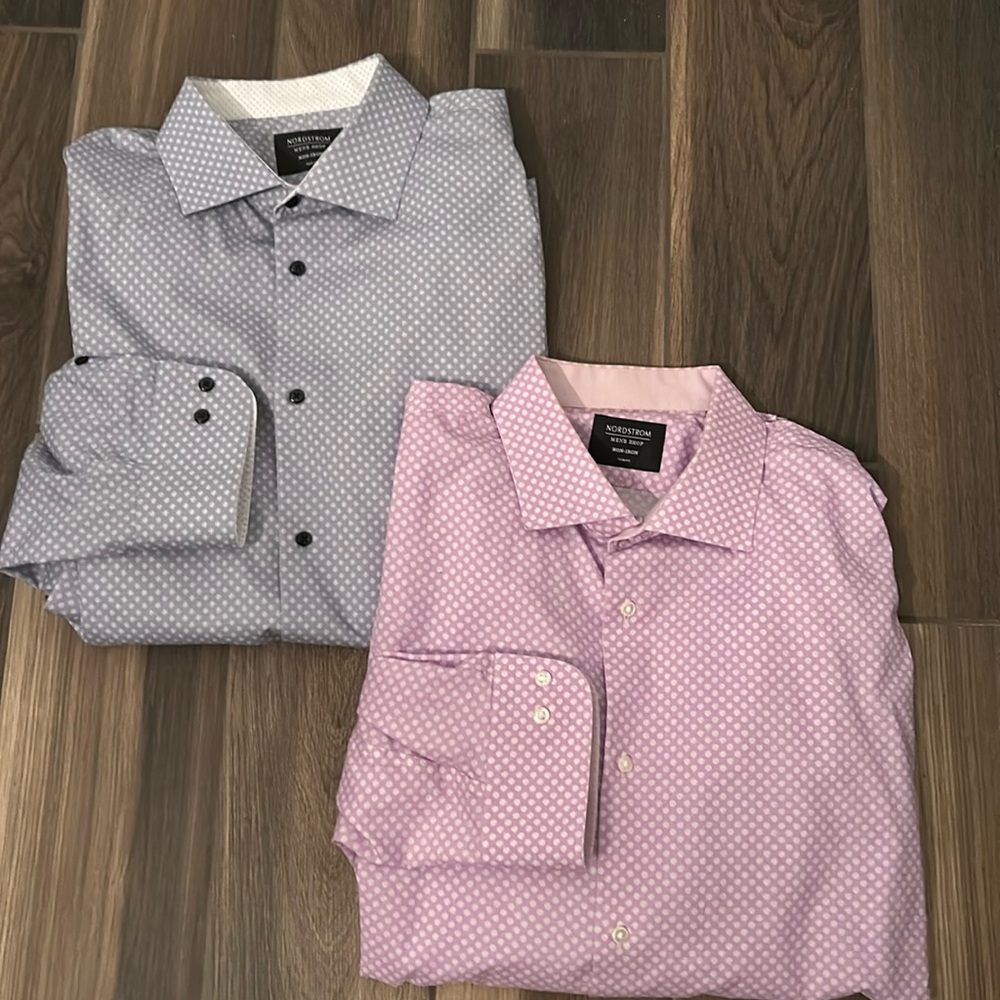 Nordstrom, LS, Men’s woven dress shirts (Bundle 2)